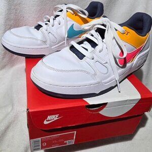 Nike Full Force Low Men Sneakers Size 9 Neon White Racer Pink Thunder EUC w/box